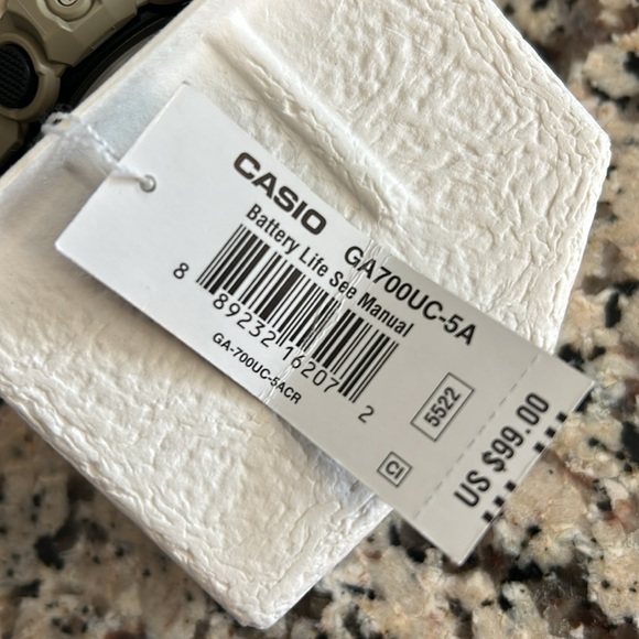 NWT G-SHOCK Men's Analog-Digital Beige Resin Strap Watch 53mm - Picture 4 of 6